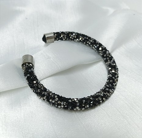 Bracelete silicone Cristais