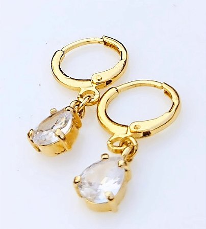 Brinco click gota Cristal