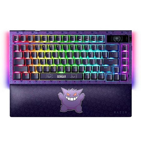 Teclado Mecânico Gamer Razer BlackWidow V4 Pro 75% Gengar Edition – RGB, Switch Mecânico, Layout ANSI, USB-C