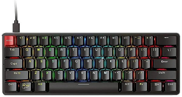 Teclado Gamer Glorious GMMK, RGB, Switch Brown, Anti-ghosting, Double Shot - Preto