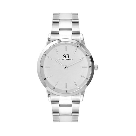 Relógio Clássico Prata Saint Germain Belmont Silver 40mm