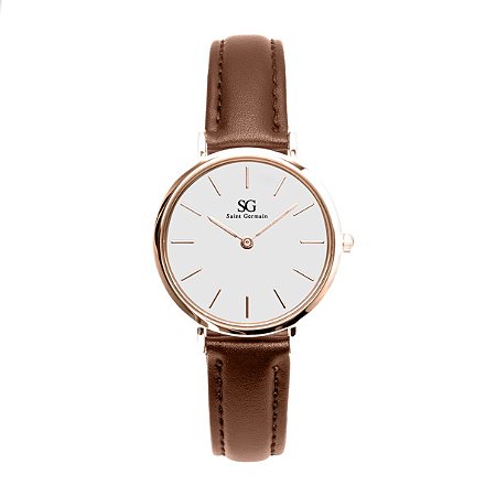 Relógio Minimalista Saint Germain Bronx Rosé Gold 32mm