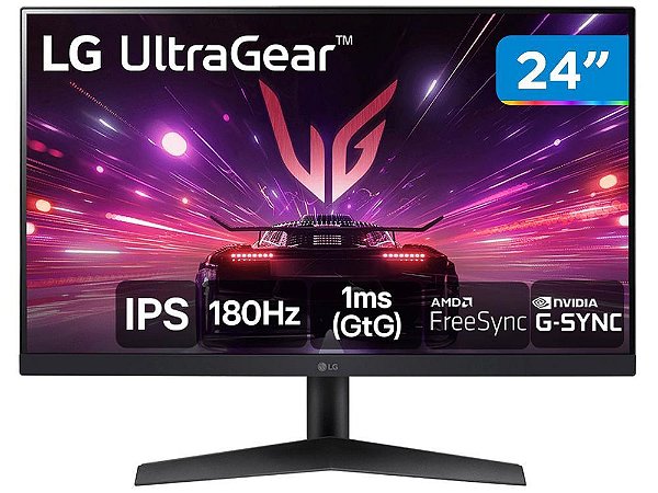 Monitor Gamer LG 24" Ultrawide IPS 180Hz 1ms FreeSync Full HD HDMI