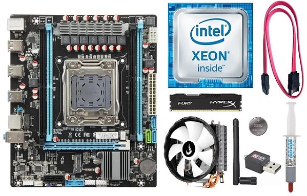 Kit Gamer X99 com Xeon E5 2670v3, 16GB DDR4, Cooler, Wi-Fi – Combo Placa Mãe + Processador + Memória – Ideal para Jogos e Servidores