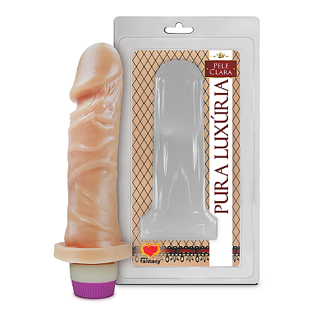 PENIS REALÍSTICO S/ESCROTO C/VIBRO PC008   15,3 X 4