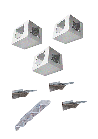 Kit Com 03 Nichos 03 Prateleiras E 01 Escada Área Externa