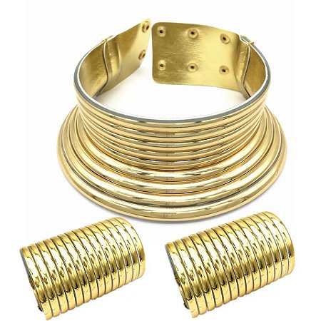 Conjunto Ébano dourado