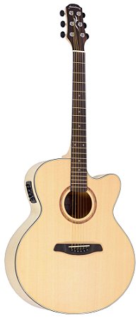 Violão Strinberg Jumbo SJ25C Natural Cordas de Aço + Elixir