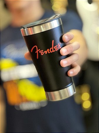 Copo térmico Fender 591ml com abridor de garrafa