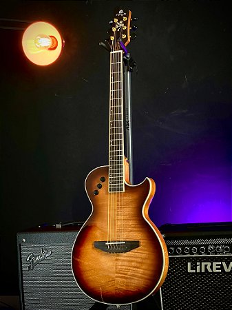 Violão Aço FLAT Marques VA-09 Flames Mahogany  Brilho Ativo