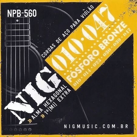 Encordoamento Violão Aço Nig 010 Fósforo Bronze