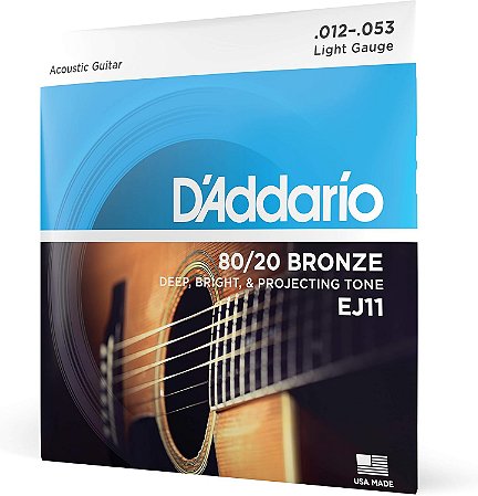 Corda Violão Daddario Aço 0.12 Bronze 80/20 EJ11