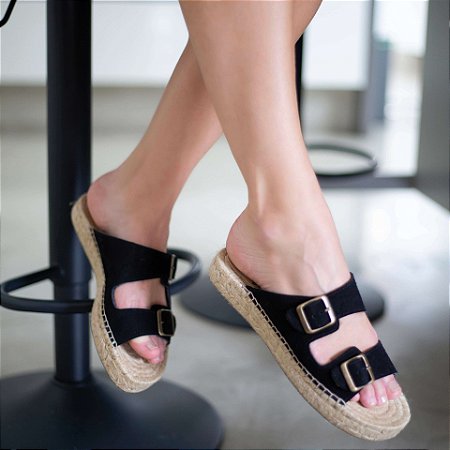 espadrille birken preta - últimos pares 36, 38 e 39