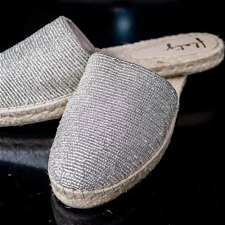 flatz espadrille mule bordado transparente