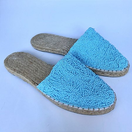 flatz espadrille mule azul claro - Último par 33!