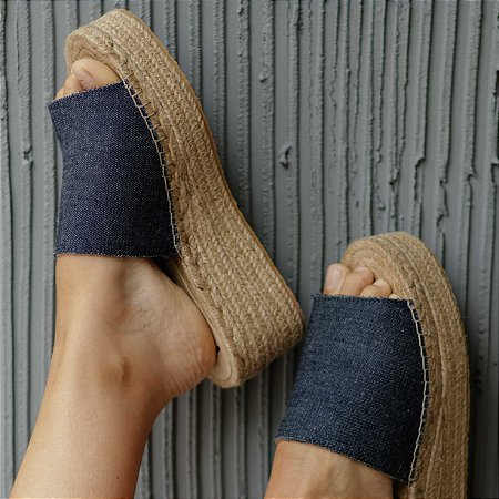 espadrille flatform slide jeans