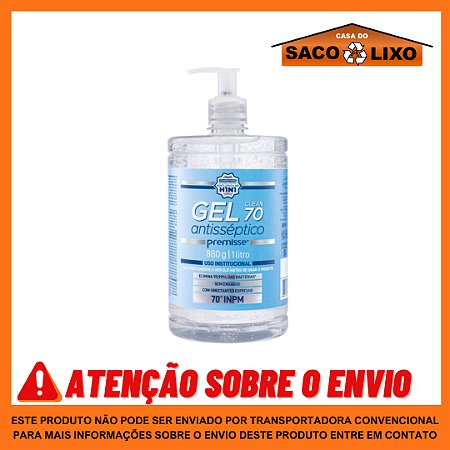 Álcool em Gel 70º Antisséptico - Premisse - 1 Litro