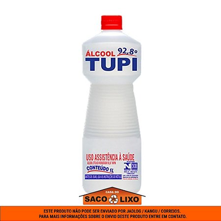 Álcool líquido 92,8º - Tupi - 1 Litro