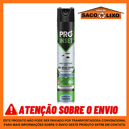 Repelente Aerossol Multi-Inseticida Pro Inset (Não deixa cheiro) 250ml