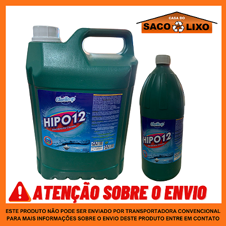 Hipoclorito de sódio 12% - Cloro - Clarilimp
