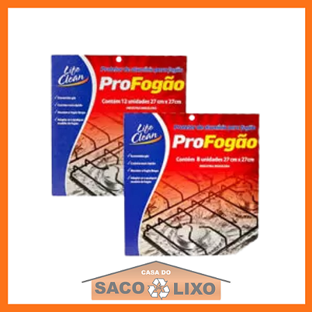 Protetor de Alumínio para Fogão - 27x27cm - 8 unidades - PROFOGÃO - Life Clean