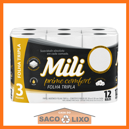 Papel higiênico Folha Tripla - Soft Air - (20 metros x 10cm) - Mili