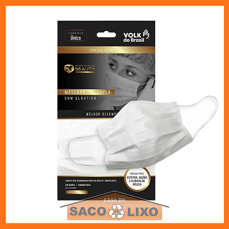 Máscara TNT dupla com elástico - Protection for Beauty - Volk
