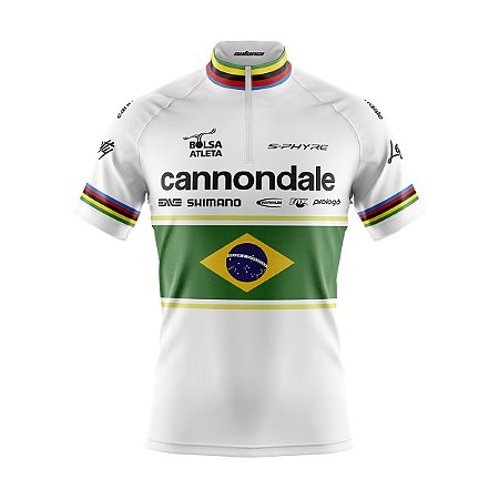 Camisa Ciclismo Cannondale Brasil Branca