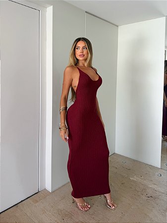 Vestido tricô modal Jady sem fenda