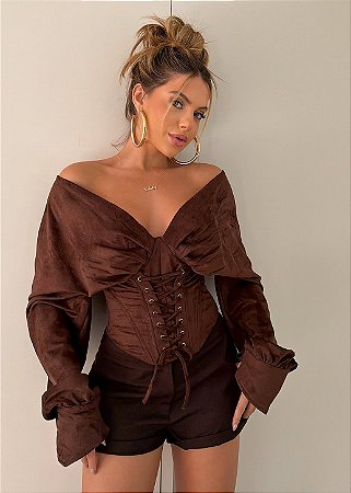 Corset Luxo Camurça