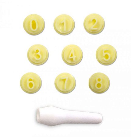 Kit Carimbos Números Amarelo