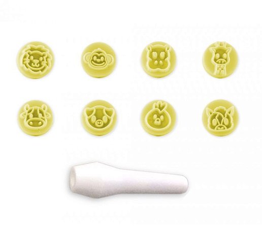 Kit Carimbos Animais Amarelo - Bluestar
