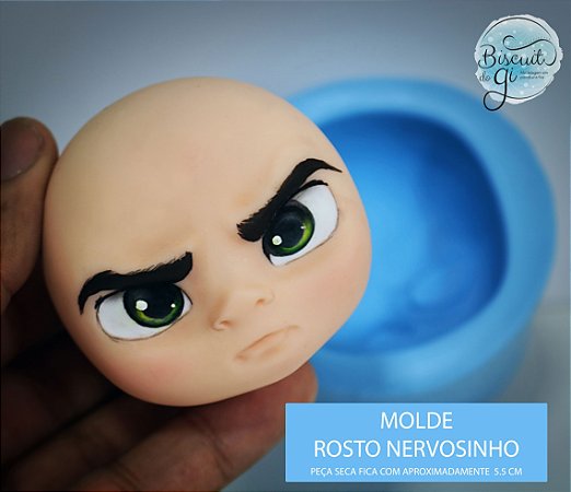 Molde Rosto Nervosinho - Biscuit do Gi