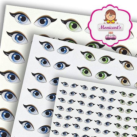 Olhos Adesivos Resinados cód.327
