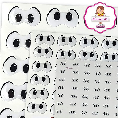 Olhos Adesivos Resinados Turma da Mônica cód. 490