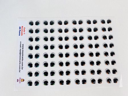 Olhos Adesivos Resinados Cute 1