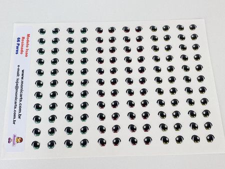 Olhos Adesivos Resinados Isao