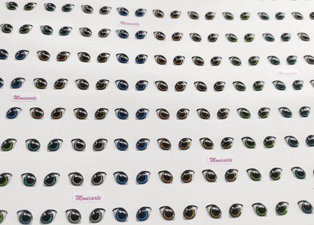Olhos Adesivos Resinados Cód.437