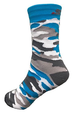 Meia STN Camuflada Azul
