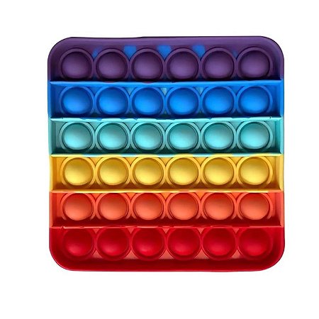 Pop It - Fidget Toy - Quadrado colorido