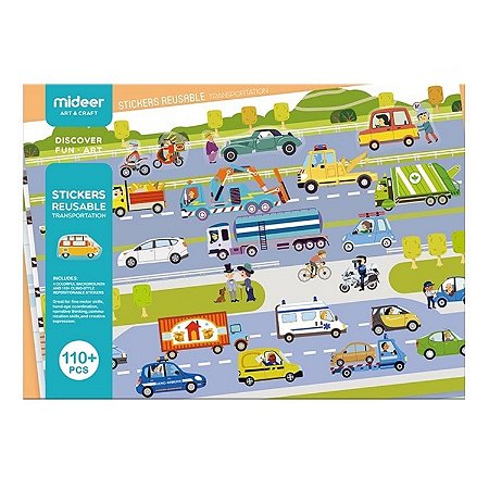 Adesivos Reutilizáveis - Transportes