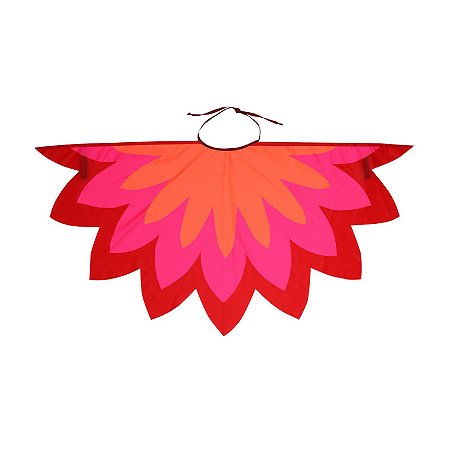 Asa de Pássaro Vermelho, Pink e Laranja