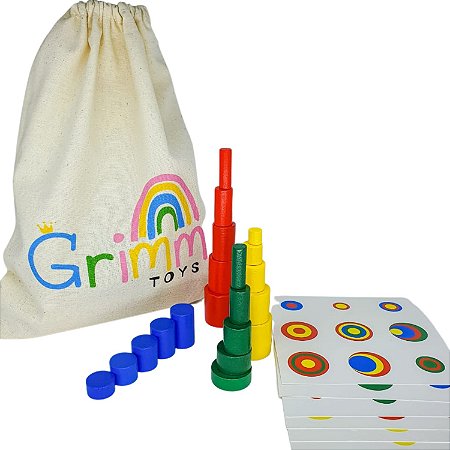 Jogo pareamento das cores, associe as cores, montessori - Grimm Toys