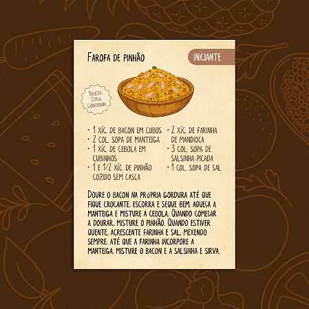 Imã Farofa de Pinhão - Receituário