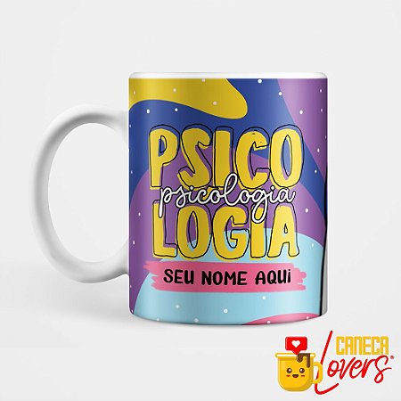 Caneca Flork Profissões - Psicologia - Nome Personalizado