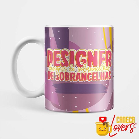 Caneca Flork Profissões - Designer de Sobrancelha - Nome Personalizado