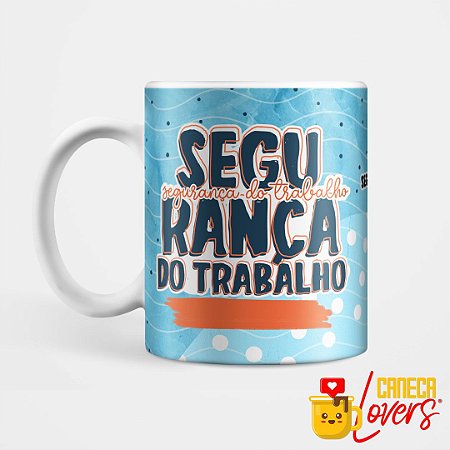 Caneca Flork Profissões - Segurança do Trabalho - Nome Personalizado