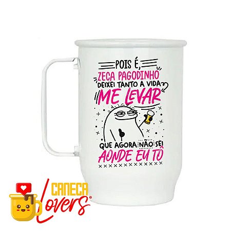 Caneca Flork Meme Namorados Apaixonados Todo Amor Que Tenho (Rosa)