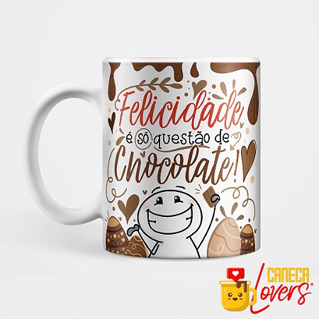 Caneca Páscoa Divertida - Felicidade é só questão de Chocolate