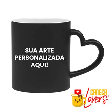 Caneca Mágica com Alça de Coração • Arte Exclusiva